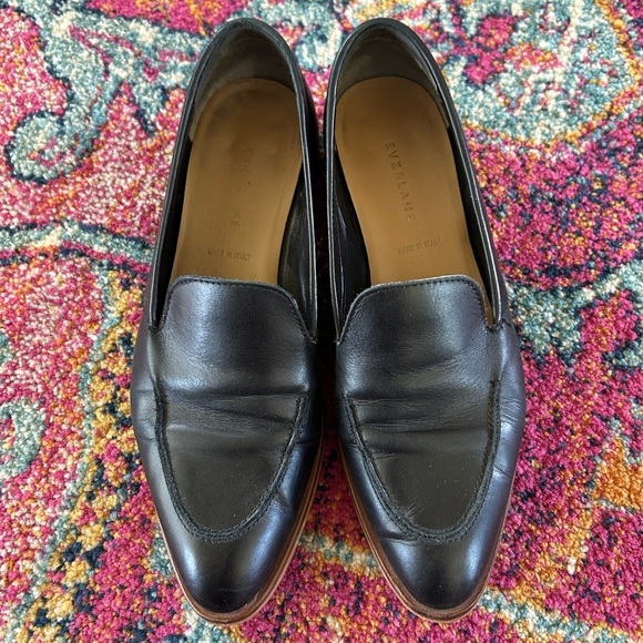 Everlane | Women’s black The Modern Loafer, pointed toe, stacked wood heel, 8.5 - Picture 12 of 16